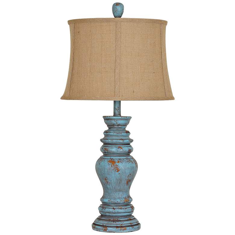 Image 1 Crestview Collection Barclay Antique Turquoise Table Lamp