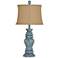 Crestview Collection Barclay Antique Turquoise Table Lamp