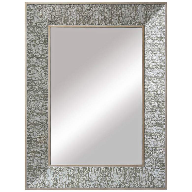 Image 1 Crestview Collection Bark Silver 36 inch x 48 inch Wall Mirror
