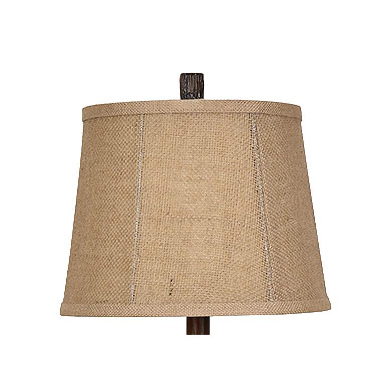 Image 3 Crestview Collection Barn Post 20" Rustic Wood Accent Table Lamp more views