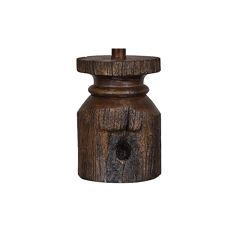 Image 4 Crestview Collection Barn Post 20" Rustic Wood Accent Table Lamp more views