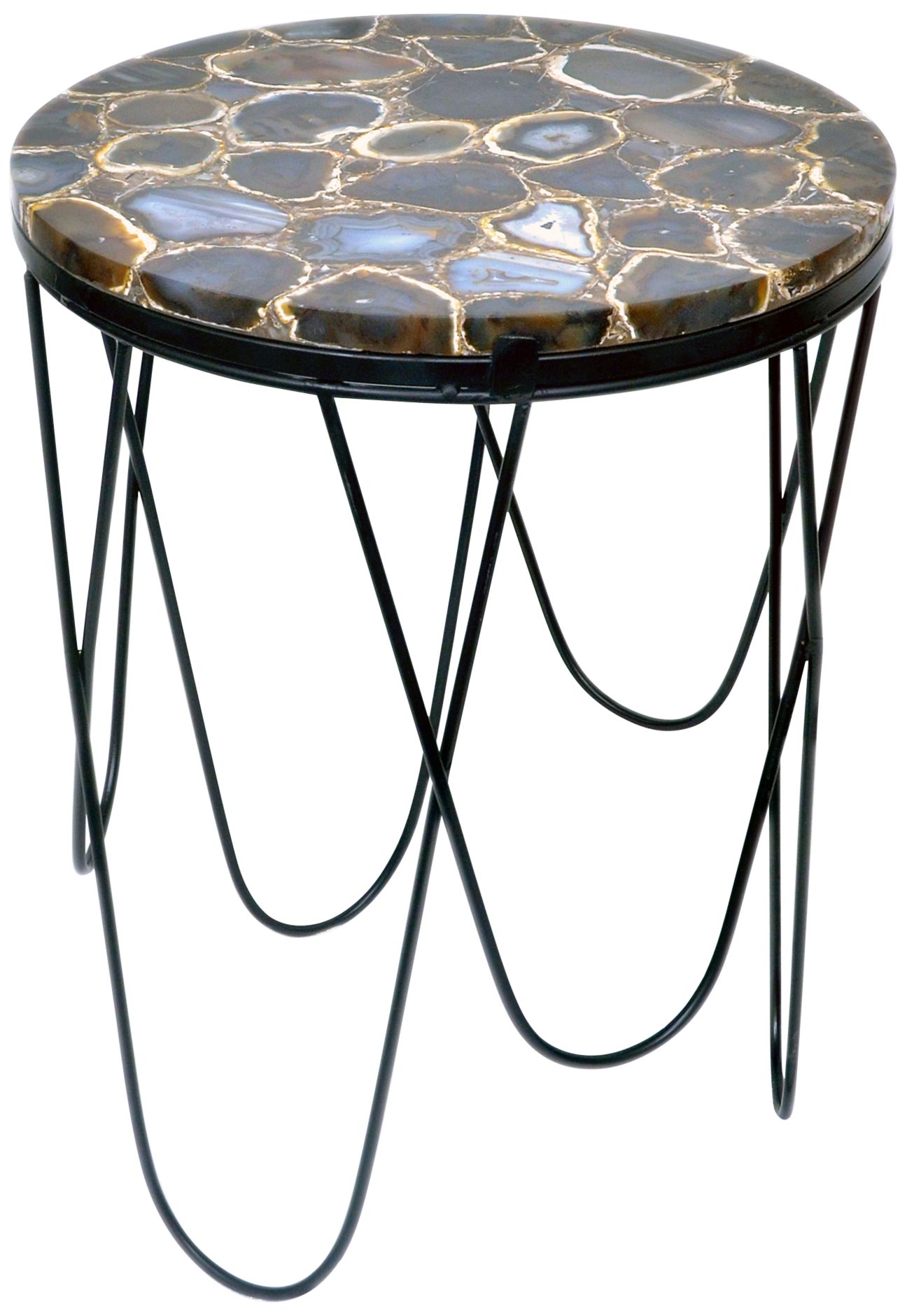 Contemporary Accent Tables Tables Page 2 Lamps Plus   Crestview Collection Baxter 20 W Natural Agate Accent Table  400d0 