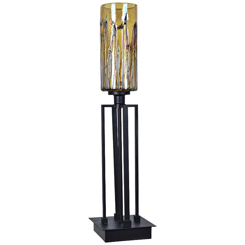 Image 1 Crestview Collection Beekman Amber Distressed Glass Table Lamp