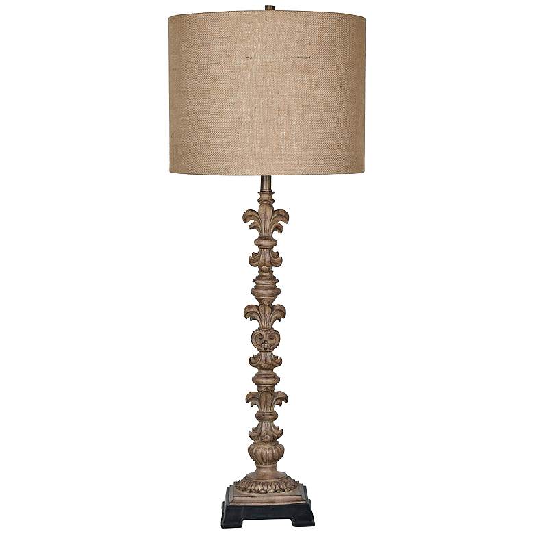 Image 1 Crestview Collection Beezley Antique Cream Candlestick Table Lamp