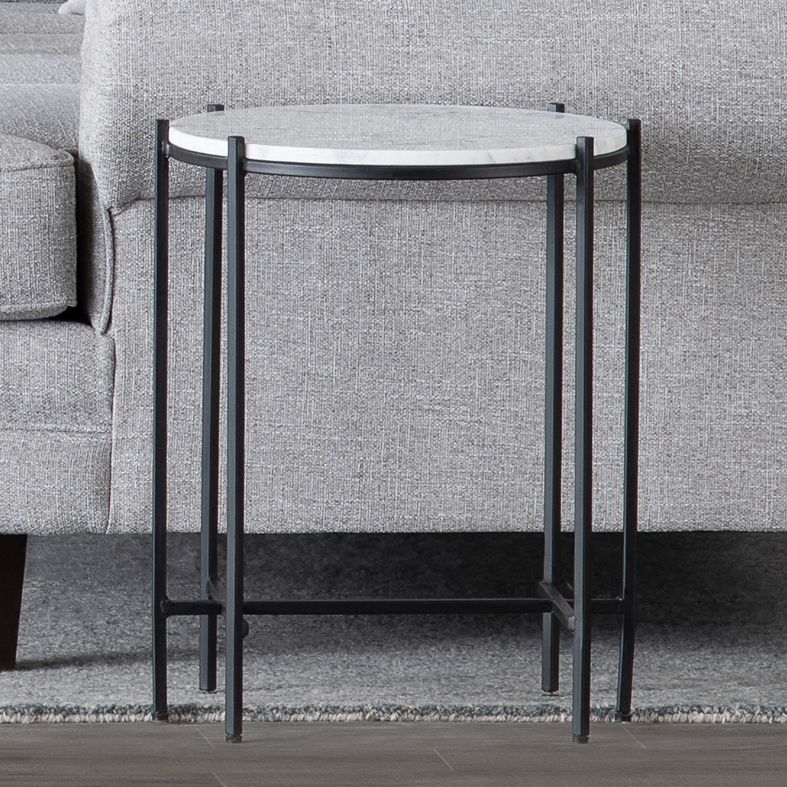 Image Crestview Collection Bengal Manor Iron and Marble Accent Table