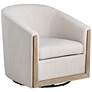 2_Crestview Collection Bennett 29" Wide Gray Swivel Accent Chair