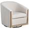 Crestview Collection Bennett 29" Wide Gray Swivel Accent Chair