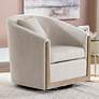 1_Crestview Collection Bennett 29" Wide Gray Swivel Accent Chair