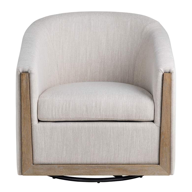 Image 5 Crestview Collection Bennett 29" Wide Gray Swivel Accent Chair more views