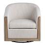 5_Crestview Collection Bennett 29" Wide Gray Swivel Accent Chair more views