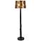 Crestview Collection Birch Forest Faux Wood Floor Lamp with Metal Shade
