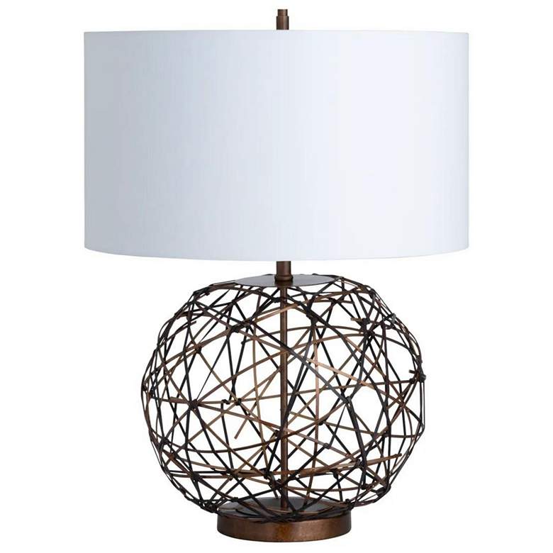 Image 1 Crestview Collection Blaise Braided Ball Metal Table Lamp