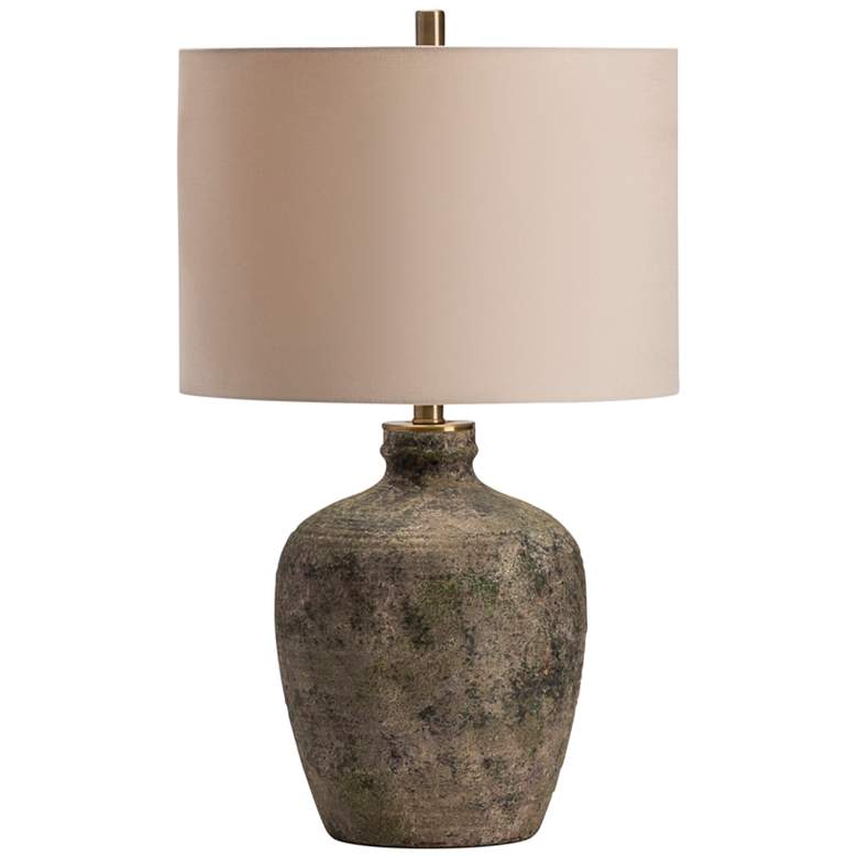 Image 1 Crestview Collection Blaze Earthenware Brown and Tan Ceramic Table Lamp