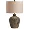 Crestview Collection Blaze Earthenware Brown and Tan Ceramic Table Lamp