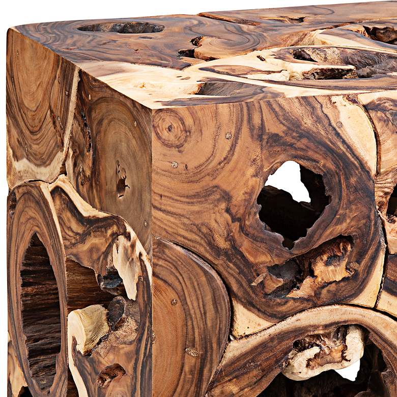 Image 2 Crestview Collection Borneo Suar 20" Wide Brown End Table more views