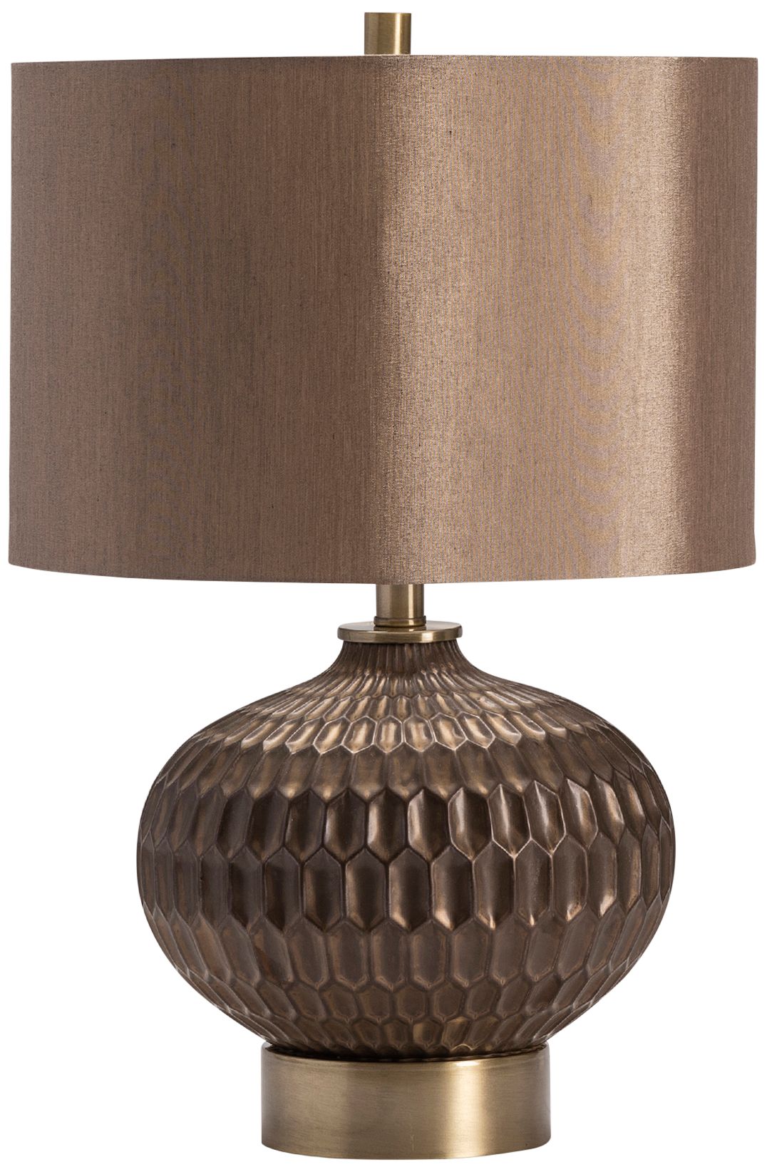 Crestview Collection Bowen Bronze Ceramic Table Lamp with Bronze Shade