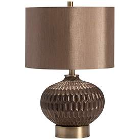 Image2 of Crestview Collection Bowen Bronze Ceramic Table Lamp with Bronze Shade