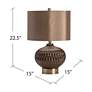 Crestview Collection Bowen Bronze Ceramic Table Lamp with Bronze Shade
