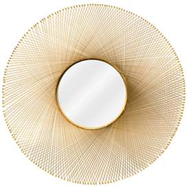 Image1 of Crestview Collection Brennan Gold 45" Round Wall Mirror