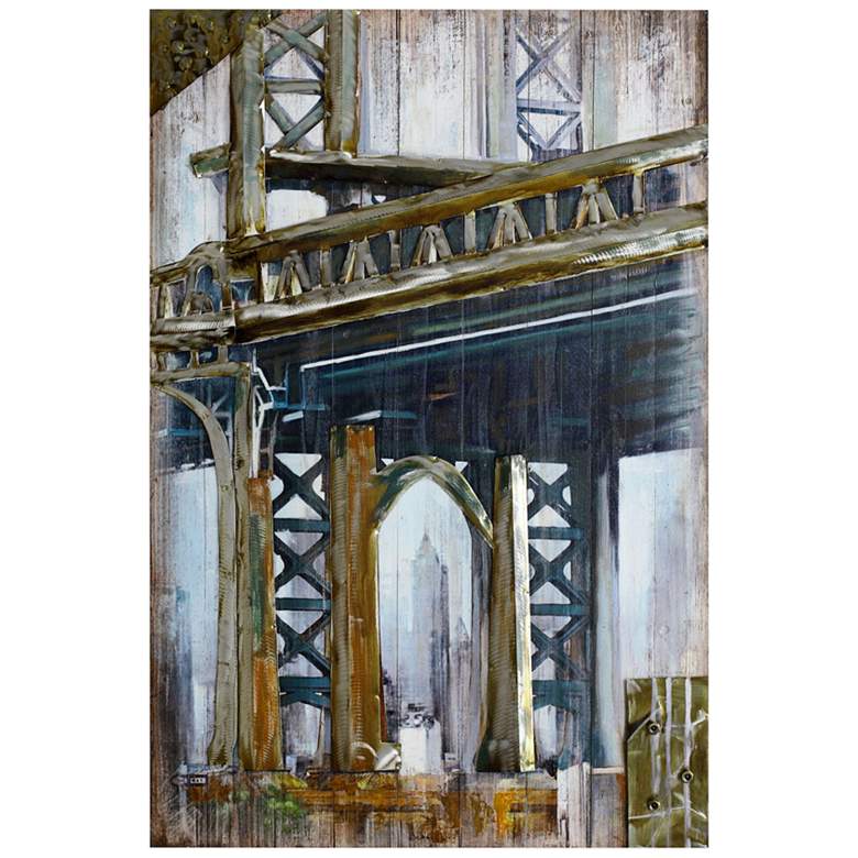 Image 1 Crestview Collection Bridge 48" High Canvas Wall Art