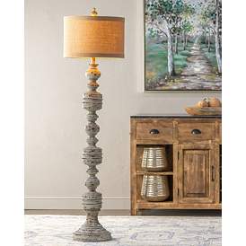 Image1 of Crestview Collection Brunello 69 1/2" Stone Washed Bronze Floor Lamp