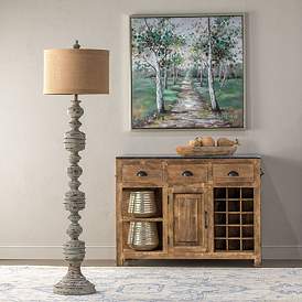 Image4 of Crestview Collection Brunello 69 1/2" Stone Washed Bronze Floor Lamp more views