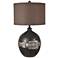 Crestview Collection Buckle Bronze and Brown Resin Table Lamp