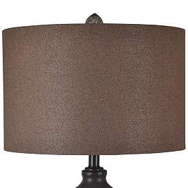 Image4 of Crestview Collection Buckle Bronze and Brown Resin Table Lamp more views
