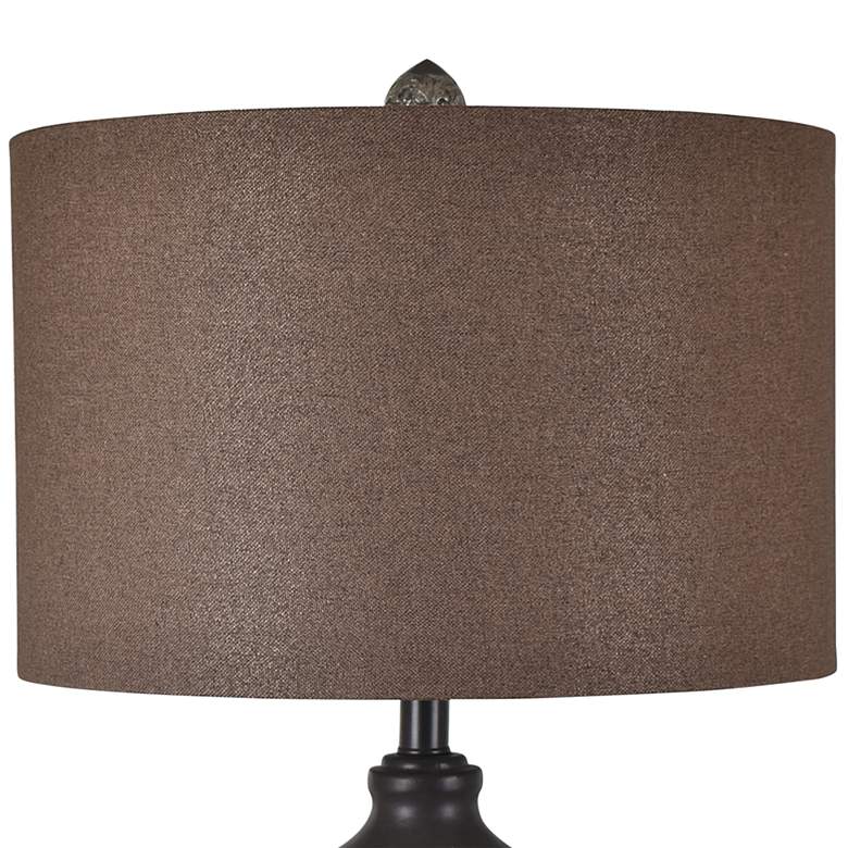 Image 4 Crestview Collection Buckle Bronze and Brown Resin Table Lamp more views