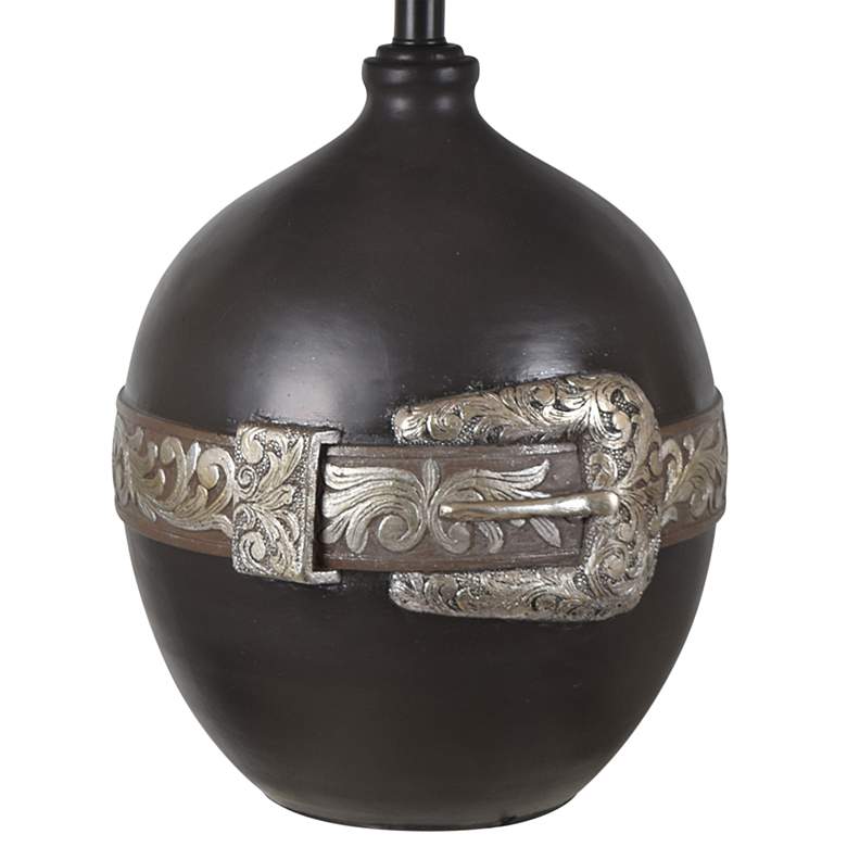 Image 5 Crestview Collection Buckle Bronze and Brown Resin Table Lamp more views