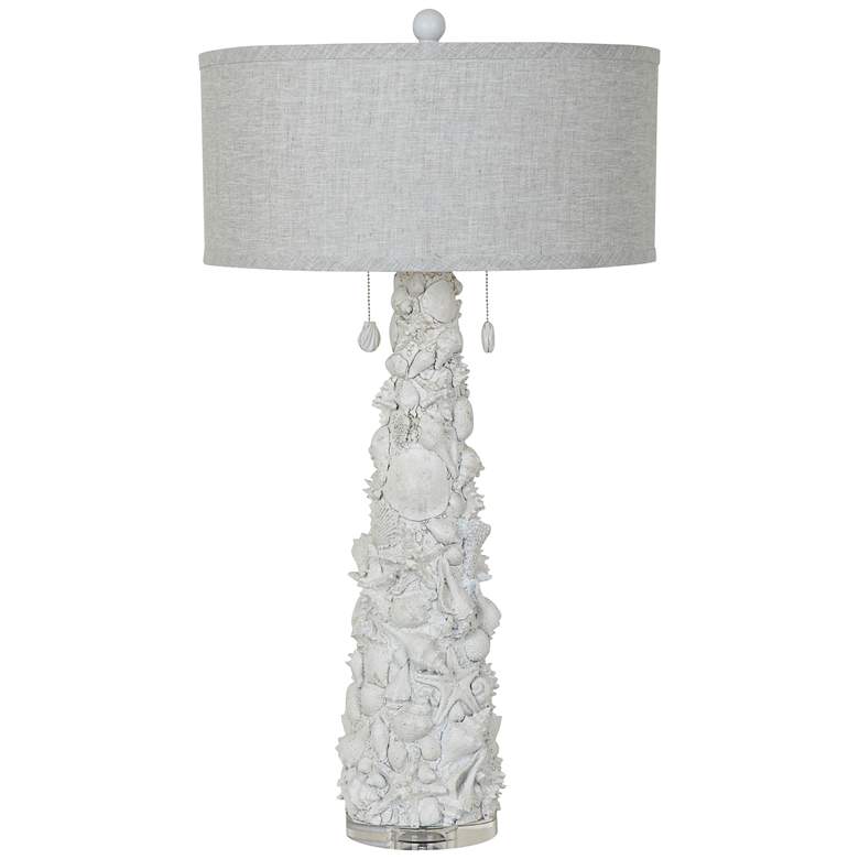 Image 1 Crestview Collection Caicos White Shell Table Lamp