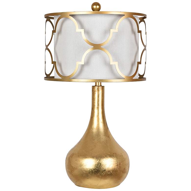 Image 1 Crestview Collection Calandra Gold Leaf Metal Table Lamp