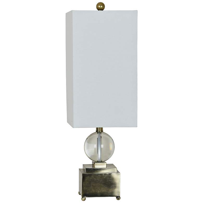Image 1 Crestview Collection Caprice Antique Brass and Crystal Table Lamp