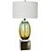 Crestview Collection Carlyle Yellow-Green Glass Jug Table Lamp