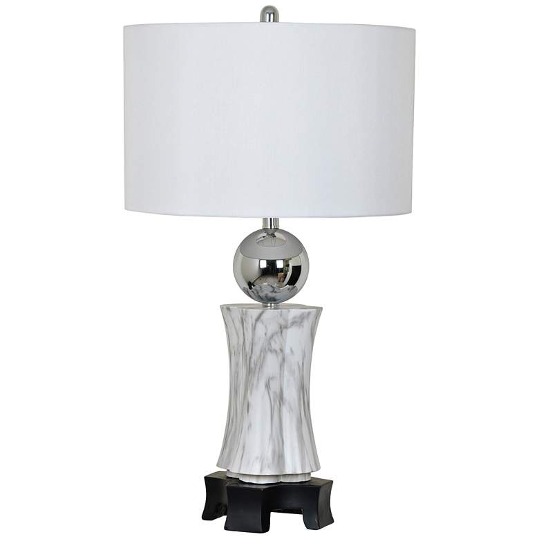 Image 1 Crestview Collection Carrara White Marble Table Lamp