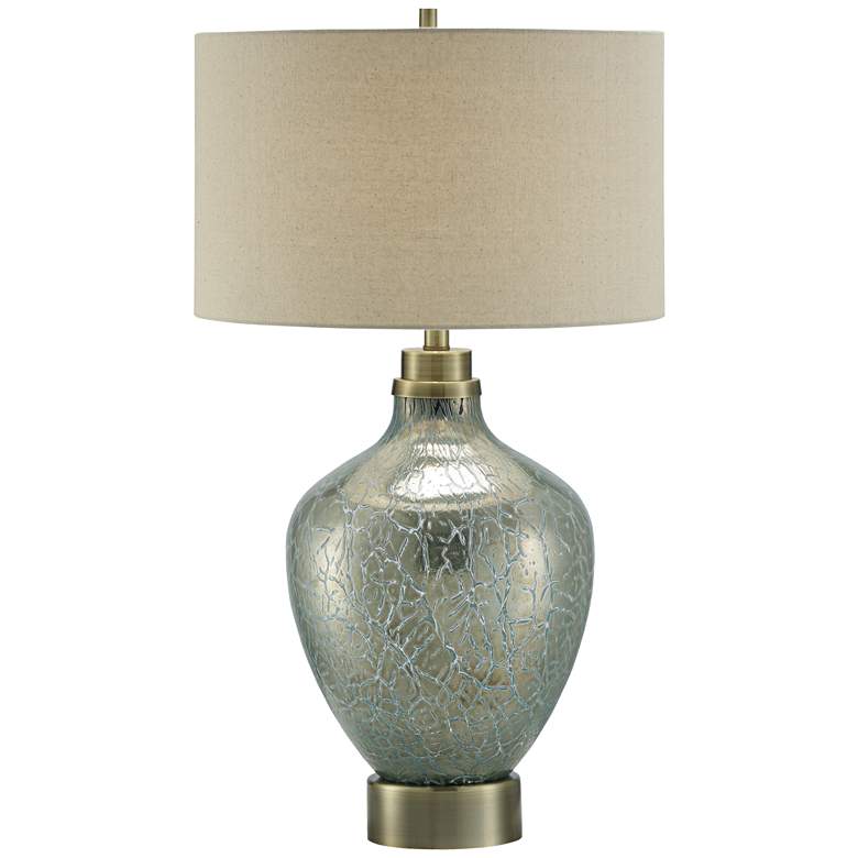 Image 2 Crestview Collection Celest Blue and Silver Glass Table Lamp