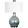 Crestview Collection Celest Blue and Silver Glass Table Lamp