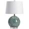Crestview Collection Celeste Blue-Green Glass Table Lamp
