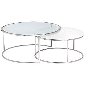 Image1 of Crestview Collection Cellini Marble Nested Cocktail Tables