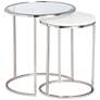 Crestview Collection Cellini Nested Marble and Glass End Tables