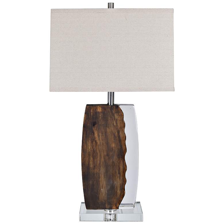 Image 1 Crestview Collection Chaco Wood and Clear Table Lamp
