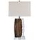 Crestview Collection Chaco Wood and Clear Table Lamp