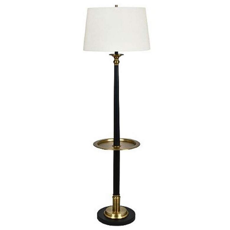Image 1 Crestview Collection Claiborne Column Metal Floor Lamp with Tray