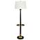 Crestview Collection Claiborne Column Metal Floor Lamp with Tray