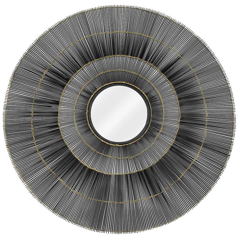 Image 1 Crestview Collection Clark Gun-Metal 44" Round Wall Mirror