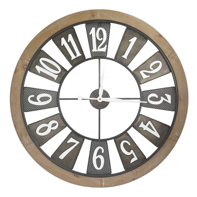 Image 1 Crestview Collection Clock In Wooden Wall Clock