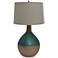 Crestview Collection Cole Ombre Turquoise Gold Table Lamp