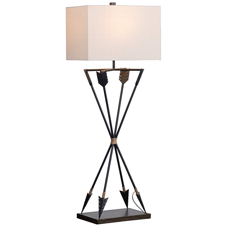 Image 1 Crestview Collection Colson Arrows with Decorative Rope Metal Table Lamp