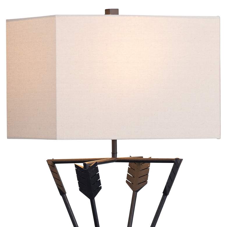 Image 2 Crestview Collection Colson Arrows with Decorative Rope Metal Table Lamp more views