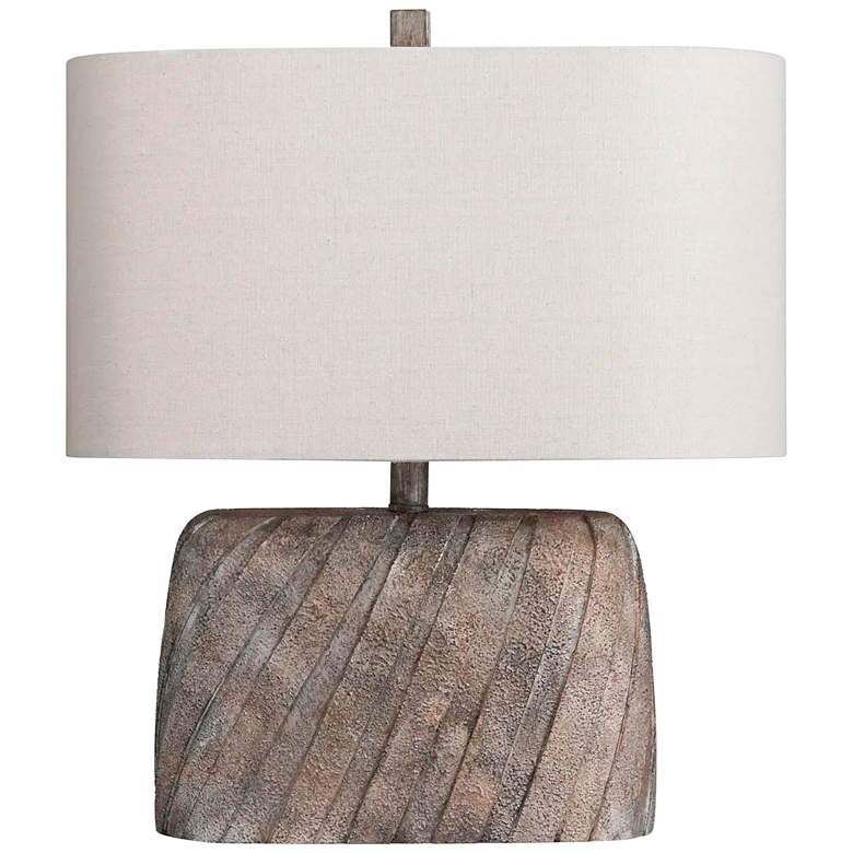 Image 2 Crestview Collection Colton 20 1/2" Slant Stripe Rustic Table Lamp